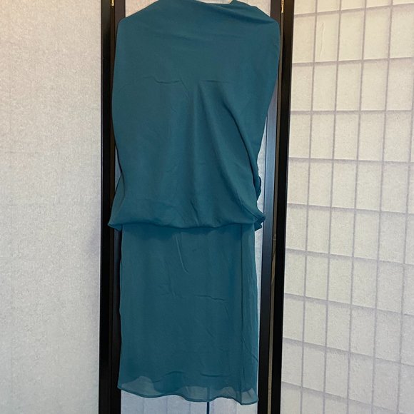 Lace Insert Bodice V Neck Slip Camisole Chemise Midi Dress Teal NWT Wild Fable - Picture 6 of 11